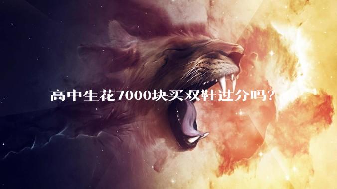 高中生花7000块买双鞋过分吗？