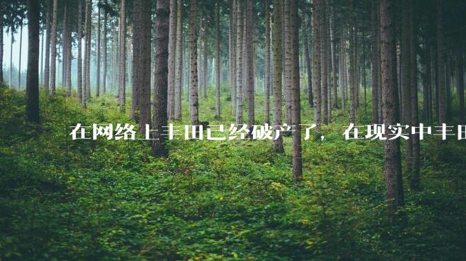 在网络上丰田已经破产了，在现实中丰田却遥遥领先，为什么？