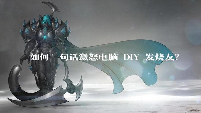 如何一句话激怒电脑 DIY 发烧友？