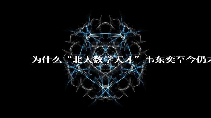 为什么“北大数学天才”韦东奕至今仍未取得任何实质性成就却被封神？