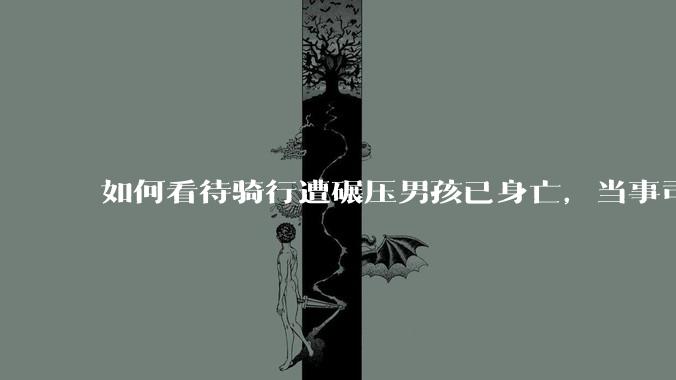 如何看待骑行遭碾压男孩已身亡，当事司机亲友发声「根本来不及闪躲」？事故双方责任该如何界定？