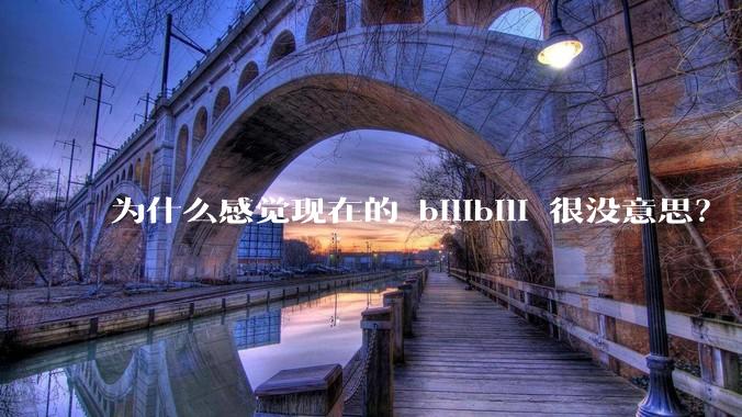 为什么感觉现在的 bilibili 很没意思？