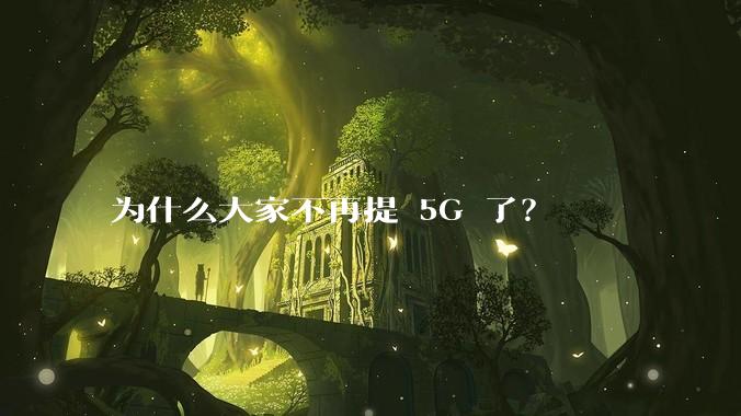 为什么大家不再提 5G 了？