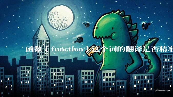 函数（function）这个词的翻译是否精准？