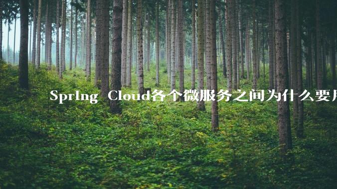 Spring Cloud各个微服务之间为什么要用***交互？难道不慢吗？