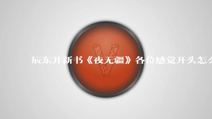 辰东开新书《夜无疆》各位感觉开头怎么样？