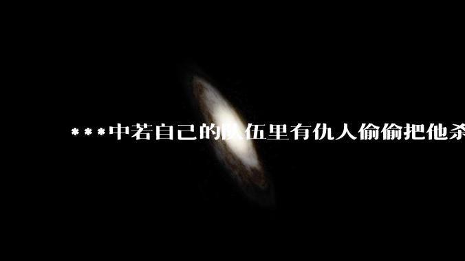 ***中若自己的队伍里有仇人偷偷把他杀掉会被发现吗？