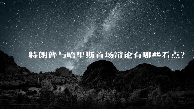 特朗普与哈里斯首场辩论有哪些看点？ 如何评价双方表现？