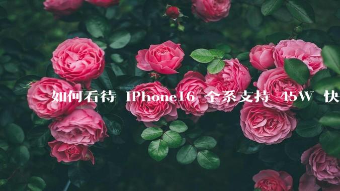 如何看待 iPhone16 全系支持 45W 快速充电，但未在发布会及***提及?