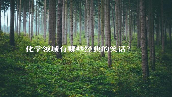 化学领域有哪些经典的笑话？