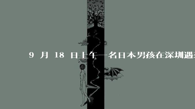 9 月 18 日上午一名日本男孩在深圳遇袭受伤，男孩目前情况如何？此事带来哪些警示？