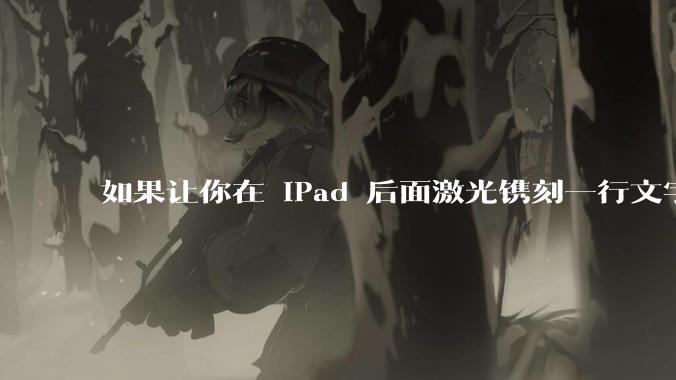 如果让你在 iPad 后面激光镌刻一行文字，你会写些什么？