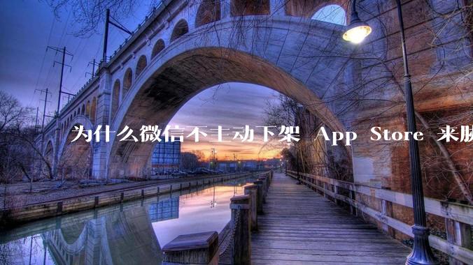 为什么微信不主动下架 App Store 来胁迫 Apple 取消 30% 抽成呢？