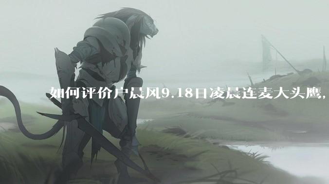 如何评价户晨风9.18日凌晨连麦大头鹰，胡律师等人进行辩论？