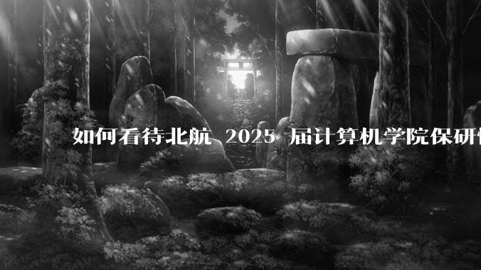 如何看待北航 2025 届计算机学院保研情况？