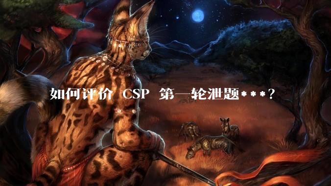 如何评价 CSP 第一轮泄题***？