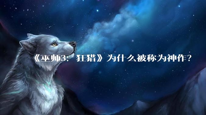 《巫师3：狂猎》为什么被称为神作？