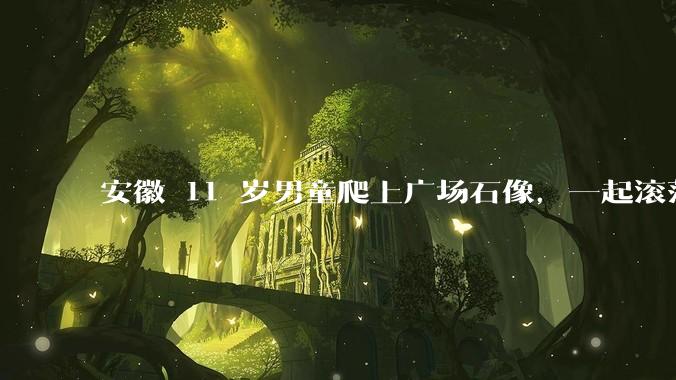 安徽 11 岁男童爬上广场石像，一起滚落被砸身亡，当地已成立专班调查，谁该为此事负责？