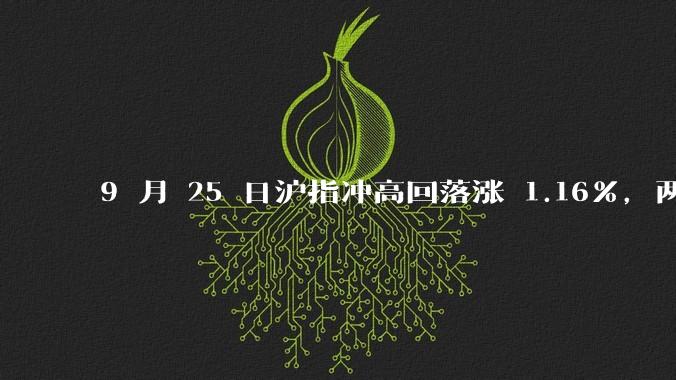 9 月 25 日沪指冲高回落涨 1.16%，两市成交额超 1.1 万亿，如何看待今日行情？