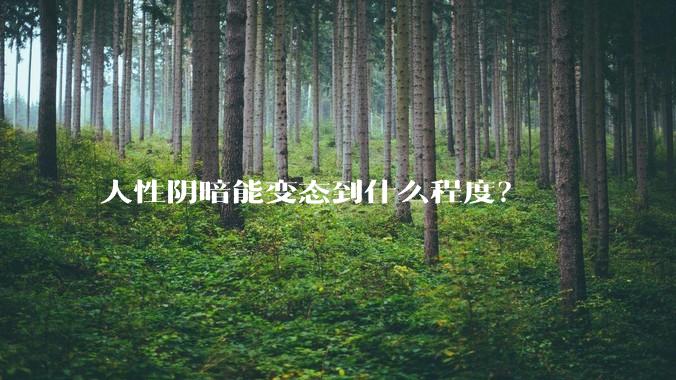 人性阴暗能变态到什么程度？