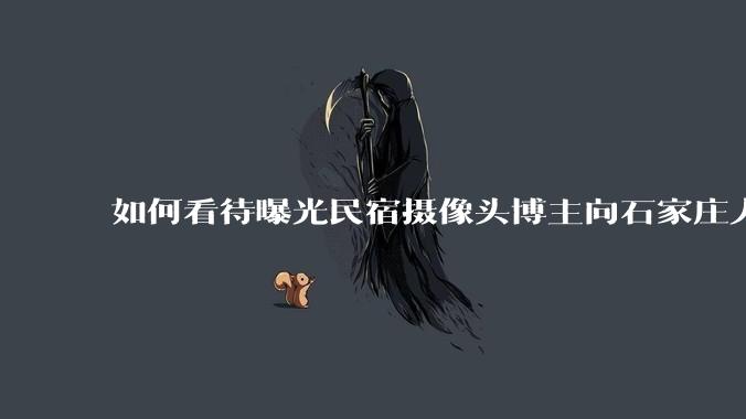 如何看待曝光民宿摄像头博主向石家庄人民致歉，同时质疑「8点14分报警，民警8点41分才到现场」？