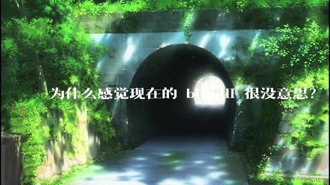 为什么感觉现在的 bilibili 很没意思？