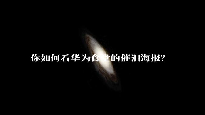 你如何看华为食堂的催泪海报？