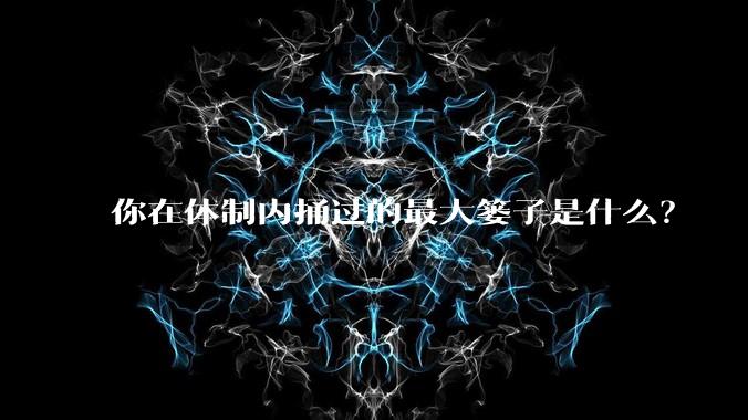 你在体制内捅过的最大篓子是什么？