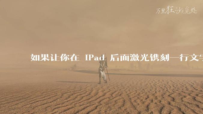 如果让你在 iPad 后面激光镌刻一行文字，你会写些什么？