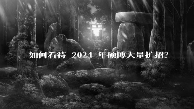 如何看待 2024 年硕博大量扩招？