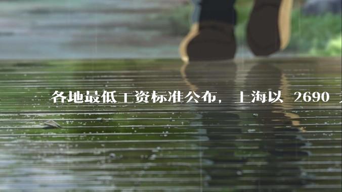 各地最低工资标准公布，上海以 2690 元居全国首位，吉林、湖南、云南等地有所上调，这一数据说明什么？