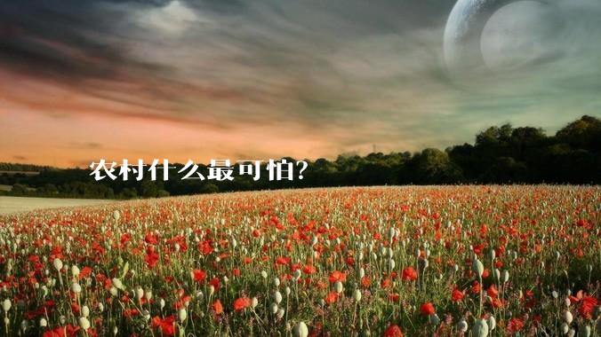 农村什么最可怕？