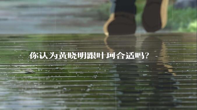 你认为黄晓明跟叶珂合适吗？